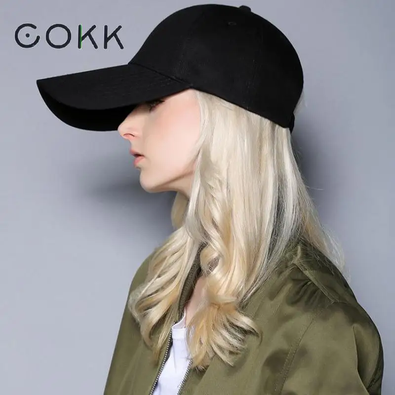 COKK-gorras de béisbol con visera ancha para hombre y mujer, gorra de béisbol con visera ancha, visera de protección solar, color negro en blanco