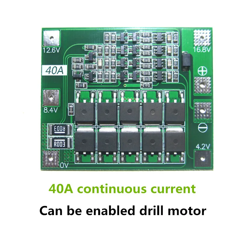 4S 40A Li-ion Lithium Battery 18650 Charger PCB BMS Protection Board For Drill Motor 14.8V 16.8V Lipo Cell Module