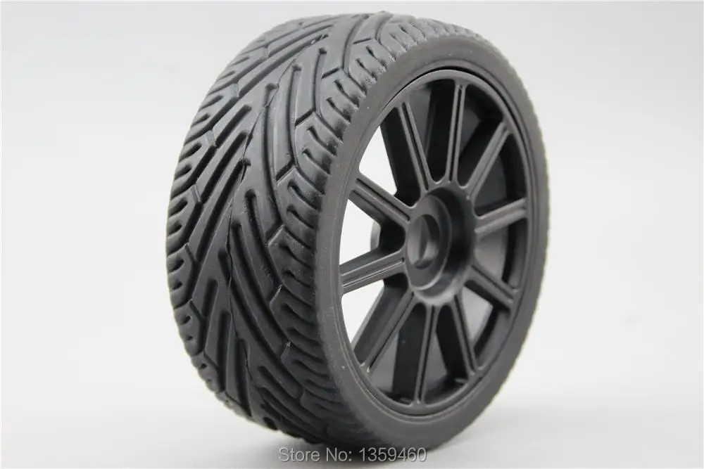 4pcs 1/8 Buggy Tire(Hunter) On Road Tyre 15% Reinforced Nylon Wheel (Black)fits for 1/8 Buggy GT XO-1 1/8 Tire 22068+26010