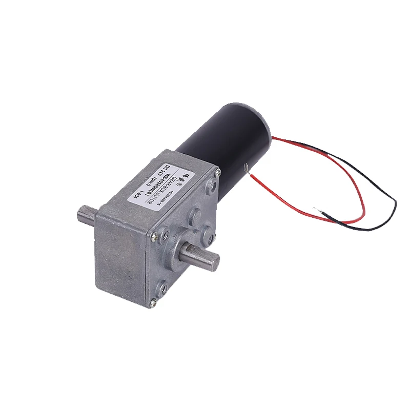 Two-axis worm geared motor 12V24V/DC low speed motor/4058GW DC gear motor