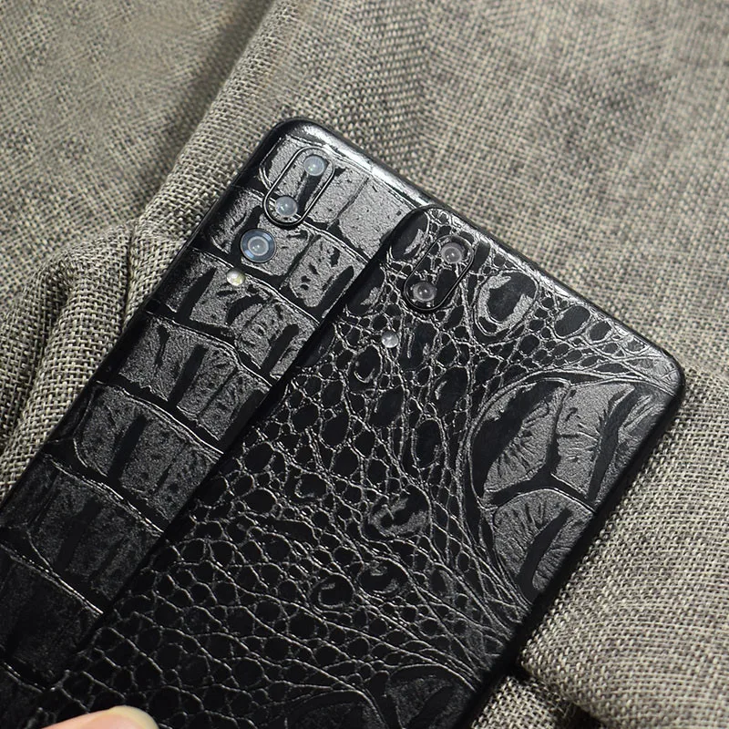 Clear Sticker For HUAWEI P30 Pro Crocodile Grain Leather Skin Film Wrap Skin Paste Sticker For HUAWEI Mate 30 P20 Lite Sticker