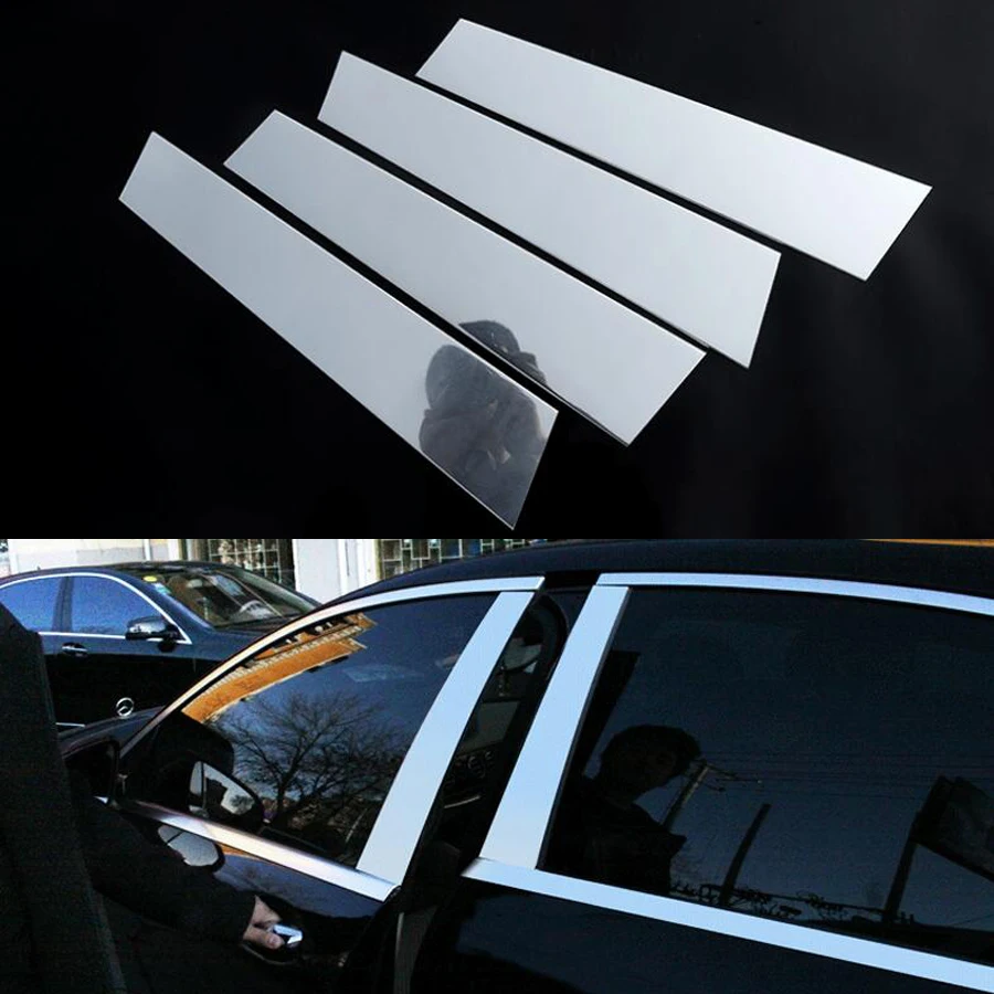 

For Mercedes Benz S Class W222 S400L S320L S500 2014-2018 Aluminum Alloy Car Window B Pillar Styling Moulding Trim