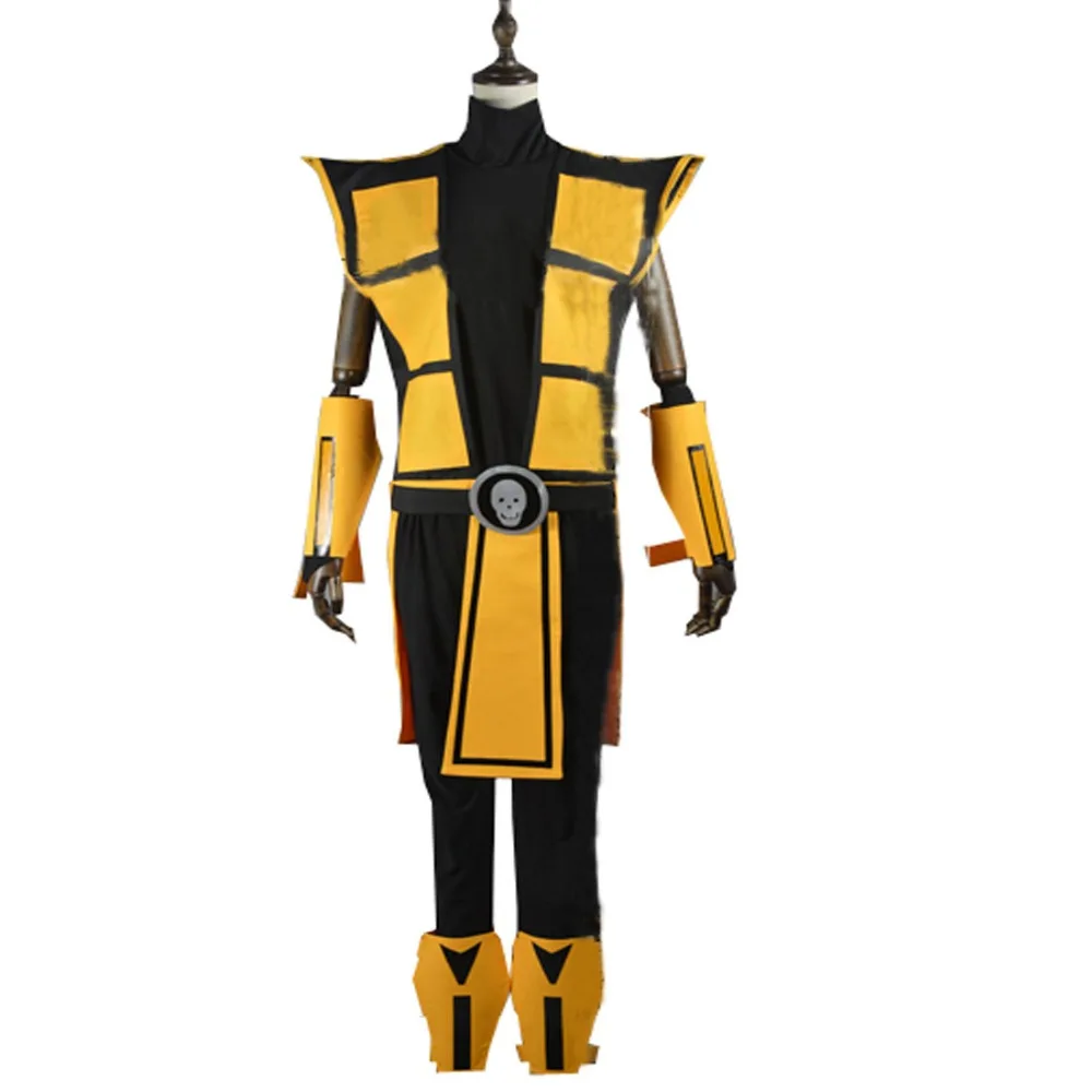 

2018 Scorpion Mortal Kombat 3 Yellow Outfit Cosplay Costume Tailor Made