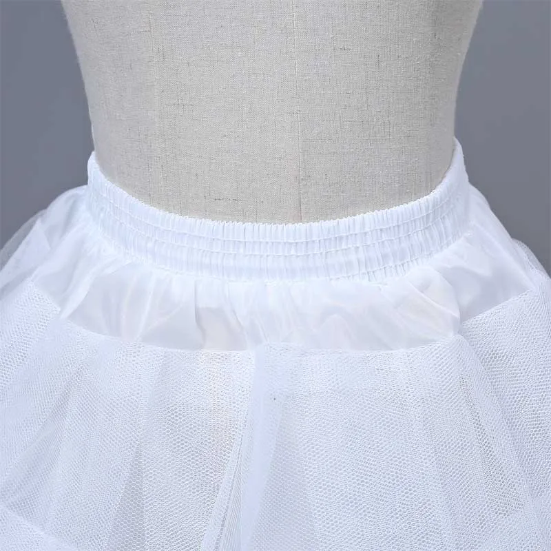 JIERUIZE Flower Girl Dress Petticoats Girl Underskirt Hard Tulle Lolita Cosplay Petticoat Ballet Tutu Skirt Rockabilly Crinoline