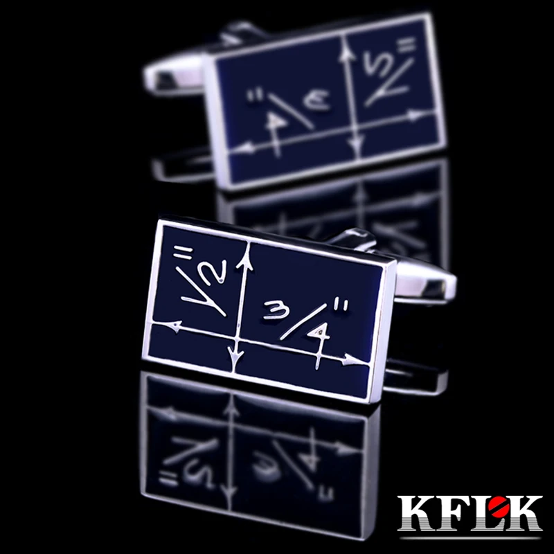 KFLK Jewelry shirt cufflinks for mens Brand Mathematics Cuff link Wholesale Novelty designer Buttons High Quality guests