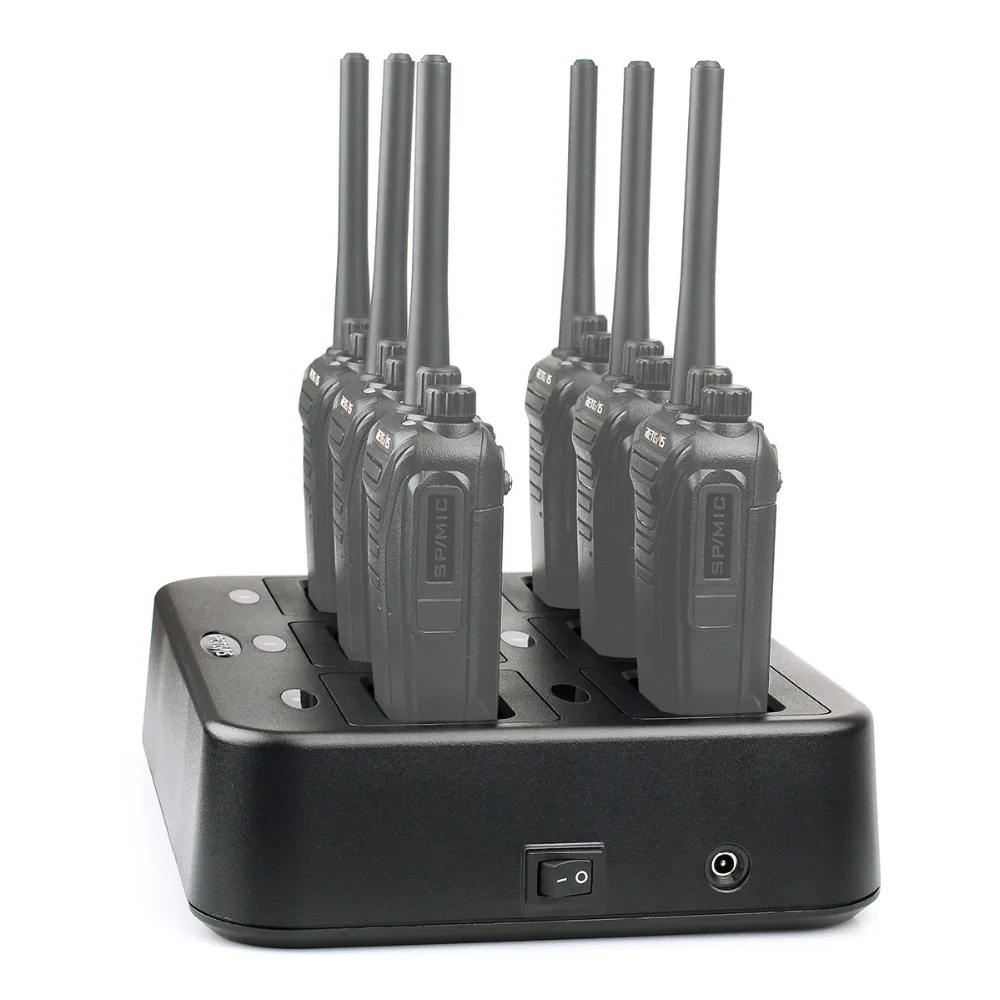 High Efficiency Retevis RTC27 Six-Way Charger Multiple Safety Protection for Retevis RT27/RT27V Walkie Talkie C9059D