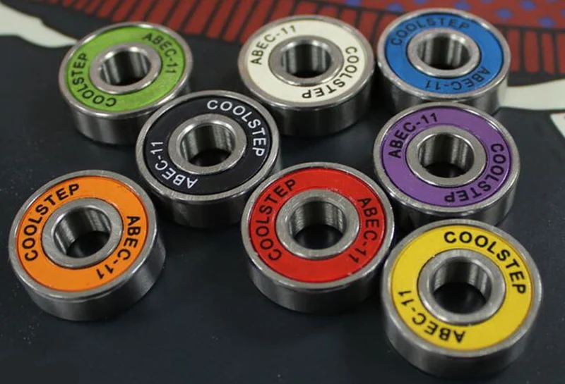 Original CoolStep ABEC-11 Skateboard Bearing ABEC11 Chrome Steel 7-Beads 608 Skate Drift Board Skating Bearings 8 Pcs/Lot