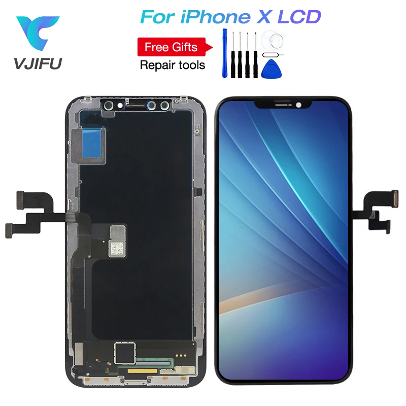 

Super AMOLED For iPhone X LCD Display OLED Touch Screen A1865 A1901 A1902 Panatall Digitizer Assembly Replacement Phone Repair