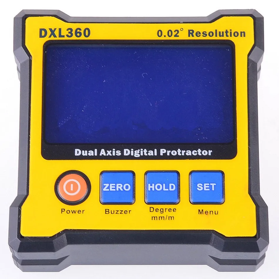 

DXL-360 Upgrade High Precision LCD Mini Digital Protractor Inclinometer Dual Axis Level Measure Box Angle Ruler 0.02 Degree