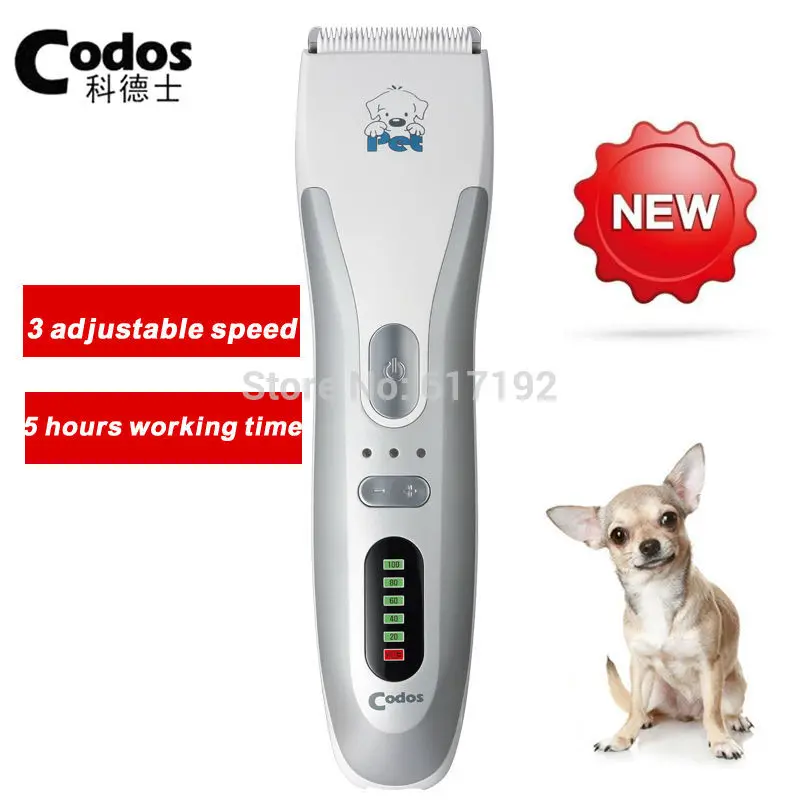 

Codos CP-8100 Professional Pet Dog Hair Trimmer Dog Electric Shaver Rechargeable Pet Grooming Hair Clipper Cutting Machine