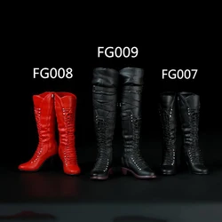 1/6 FG007 FG008 FG009 Women Action Figures Long and Middle Long Boots for 12 Inches Bodies Black and Red