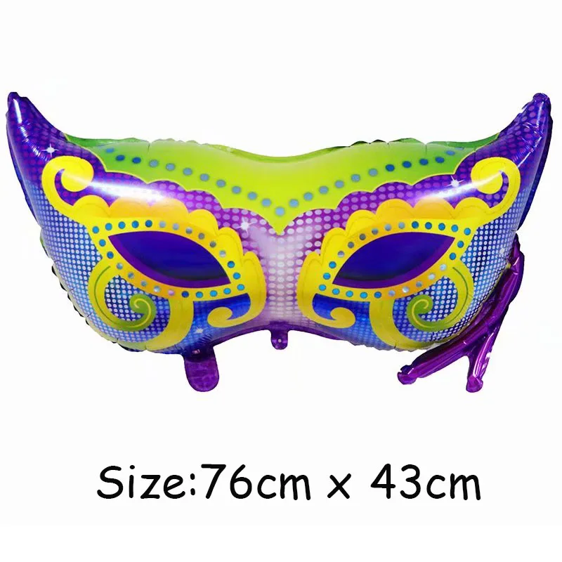 1 Pcs Dance Mask Anagram Carnival Foil Balloons Giant Beard Party Decoration Balloon Kids Toy Gifts Masquerade Party Shower