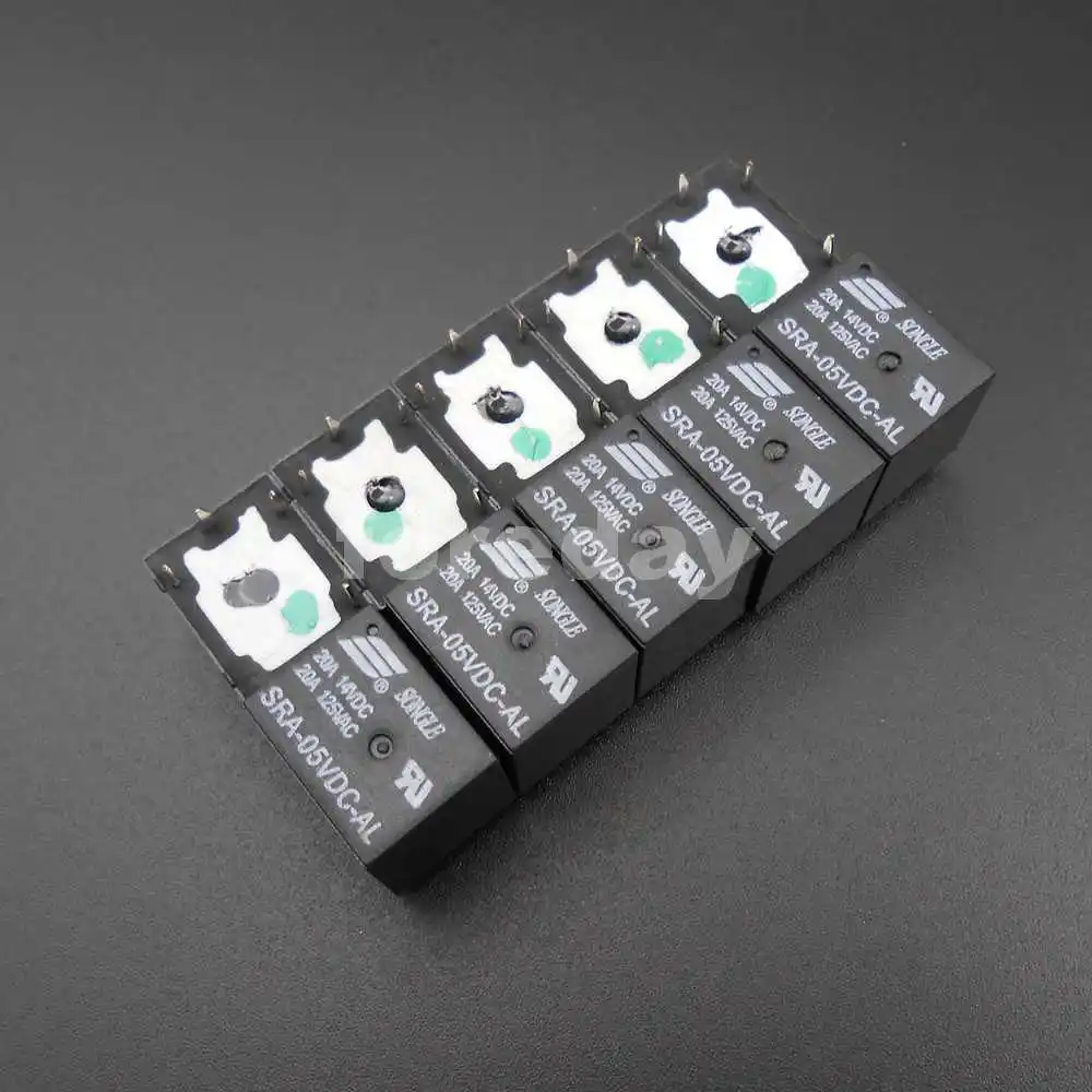 100PCS SRA-05VDC-AL SRA-12VDC-AL SRA-24VDC-AL DC 5V 12V 24V Coil T74 20A PCB General Purpose Relay 4 Pin SPDT 125VAC *FD769-771