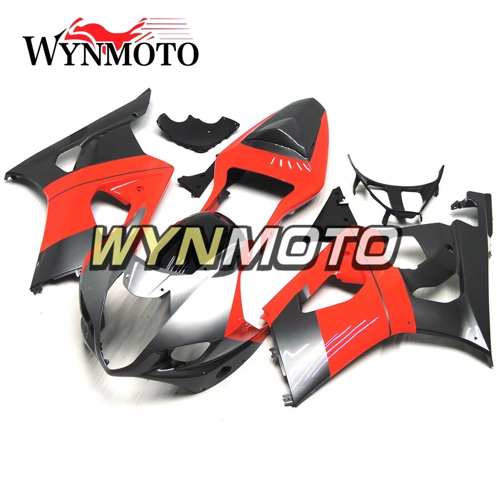 

Complete Fairings Kit For GSXR1000 2003-2004 03 04 K3 Injection ABS Plastics Fairings Cover Bodywork Cowlings Frames Red Silver