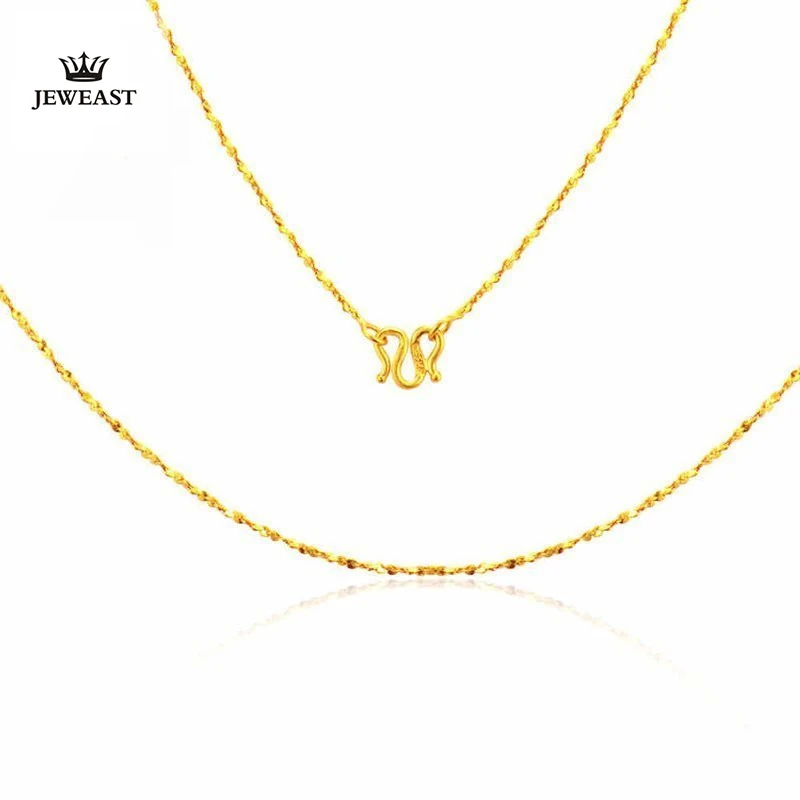 ZZZ 24k Pure Gold Star Necklaces Romantic and Beautiful Smooth Line Design Classic &Fashion Exquisite Polishing Proces 999Solid