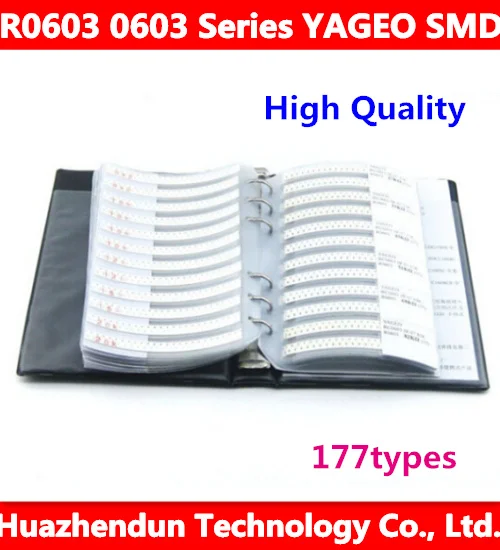 

New R0603 0603 Series YAGEO SMD Resistor 170types 8500pcs in Total 1% Tolerance Electronic Components Sample Book