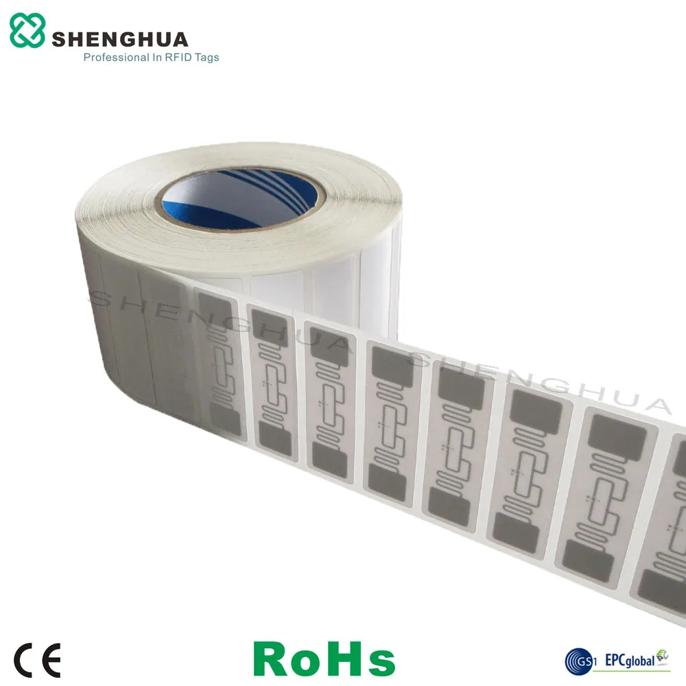 1000pcs/roll Customization Available Access Control RFID Tag UHF Paper Sticker Eletronic Label for Security System HEC Chip