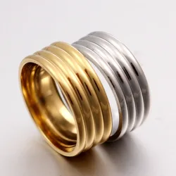 Wide Trendy Stainless Steel Ring For Woman And Man