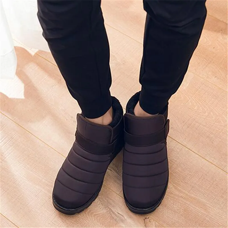 Men Casual Boots Waterproof Ankle Snow Boots Winter Work Shoes Hot Sale 2024 New Keep Warm Fur Men Footwear Outdoor Plush Shoes