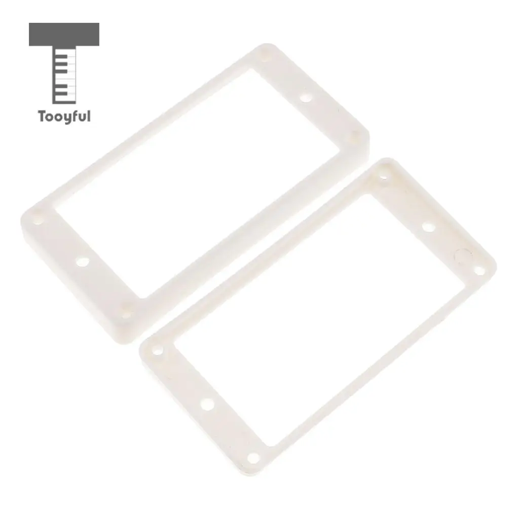 Tooyful 2PCS White Humbucker Pickups Frames Mounting Rings for LP Electric Guitar