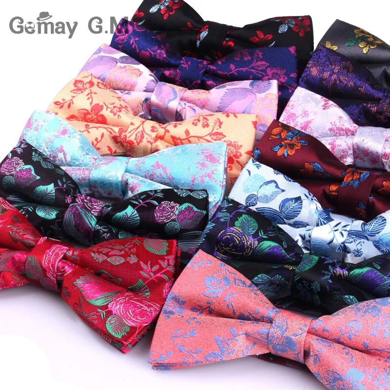 Männer Bogen Krawatten Neueste Polyester Fliege Für Männer Marke Männlichen Floral Jacquard Bowtie Krawatte Geschäfts Hochzeit Gravata Borboleta