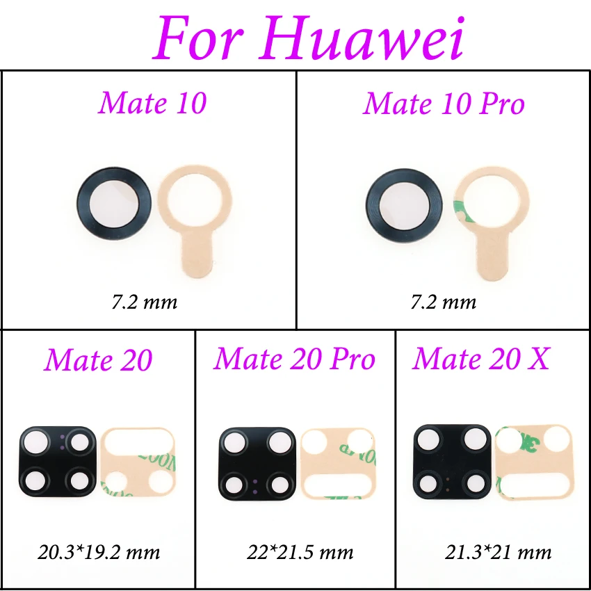 Cltgxdd obiettivo in vetro per fotocamera posteriore posteriore con adesivo adesivo per Huawei Mate10 Mate10Pro Mate20 20Pro Mate20X per custodia