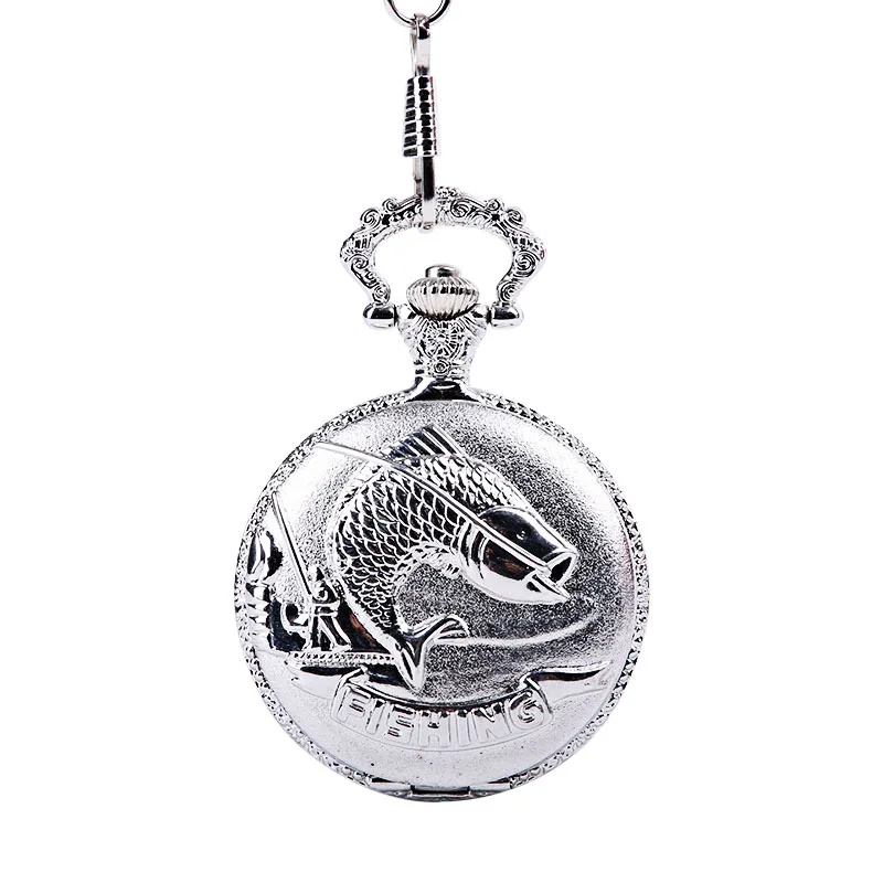 Large silver thick chain classic big squid pocket watch Explosion models hot all silver vintage pocket watch with Waist chain