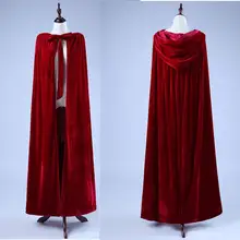 Velour Bridal Cape with Hood Ankle Length #6
