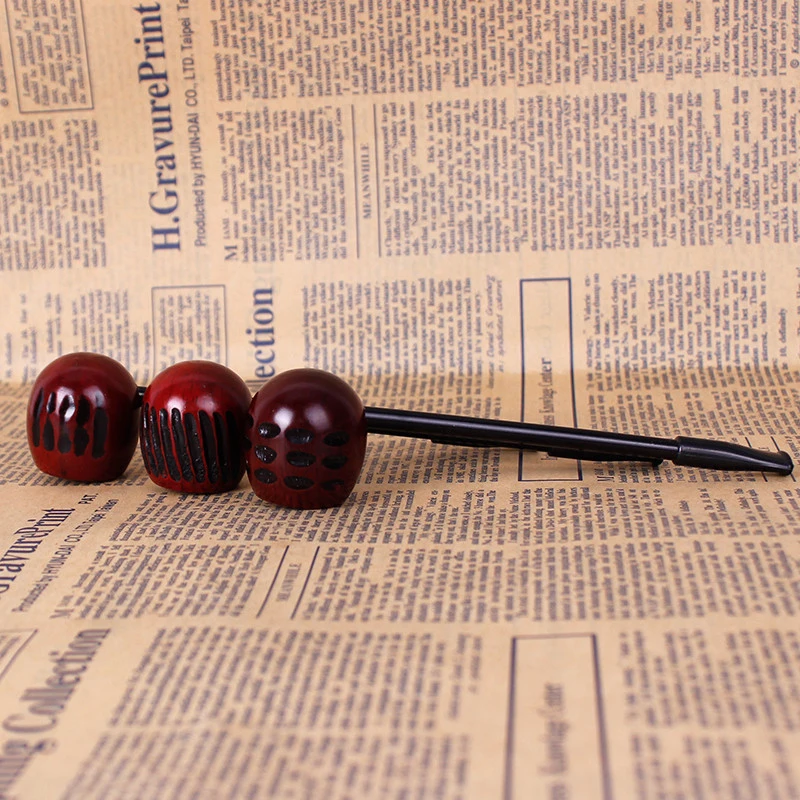 Carving Mini Red Sandalwood Pipes Smoking Portable Smoking Pipe Herb Tobacco Pipe Narguile Grinder Smoke Cigarette Holder