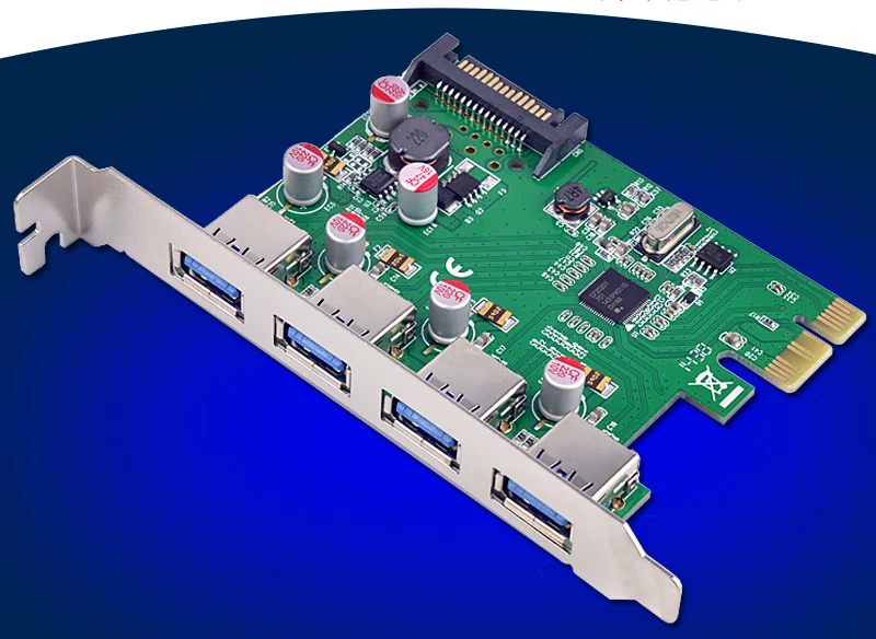 4 ميناء عالية السرعة usb3.0 الخارجية pci اكسبريس بطاقة التوسع شرائح ل رينيساس