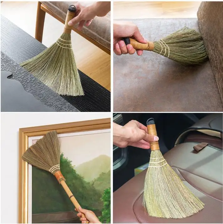 Japanese Imports Wooden Floor Sweeping Broom, Soft Fur Broom, Home Floor Hair Clean, Man Grass Broom, Dust Brush, Clean Tool