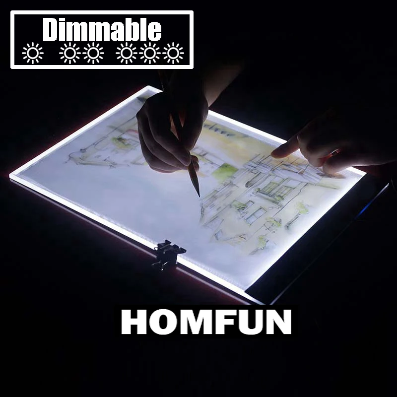 Dimmable ! Ultrathin A4 LED Light Tablet Pad Apply to EU/UK/AU/US/USB Plug Diamond Embroidery Diamond Painting Cross Stitch Kits