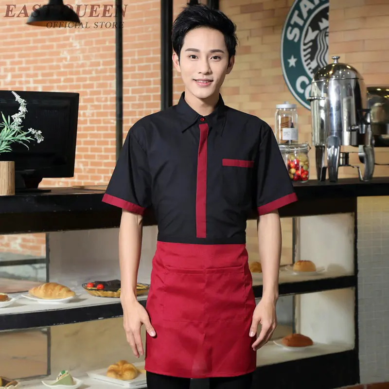 

Waiter and waitress uniforms clothing restaurant waitress uniforms for waiters catering kitchen clothing hotel uniform DD1065