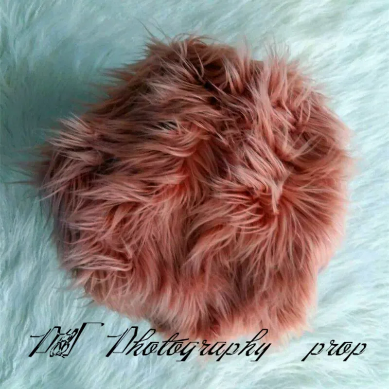 Newborn Flokati Faux Fur Busket stuffer Posing Rug Layer Fabric Photography props