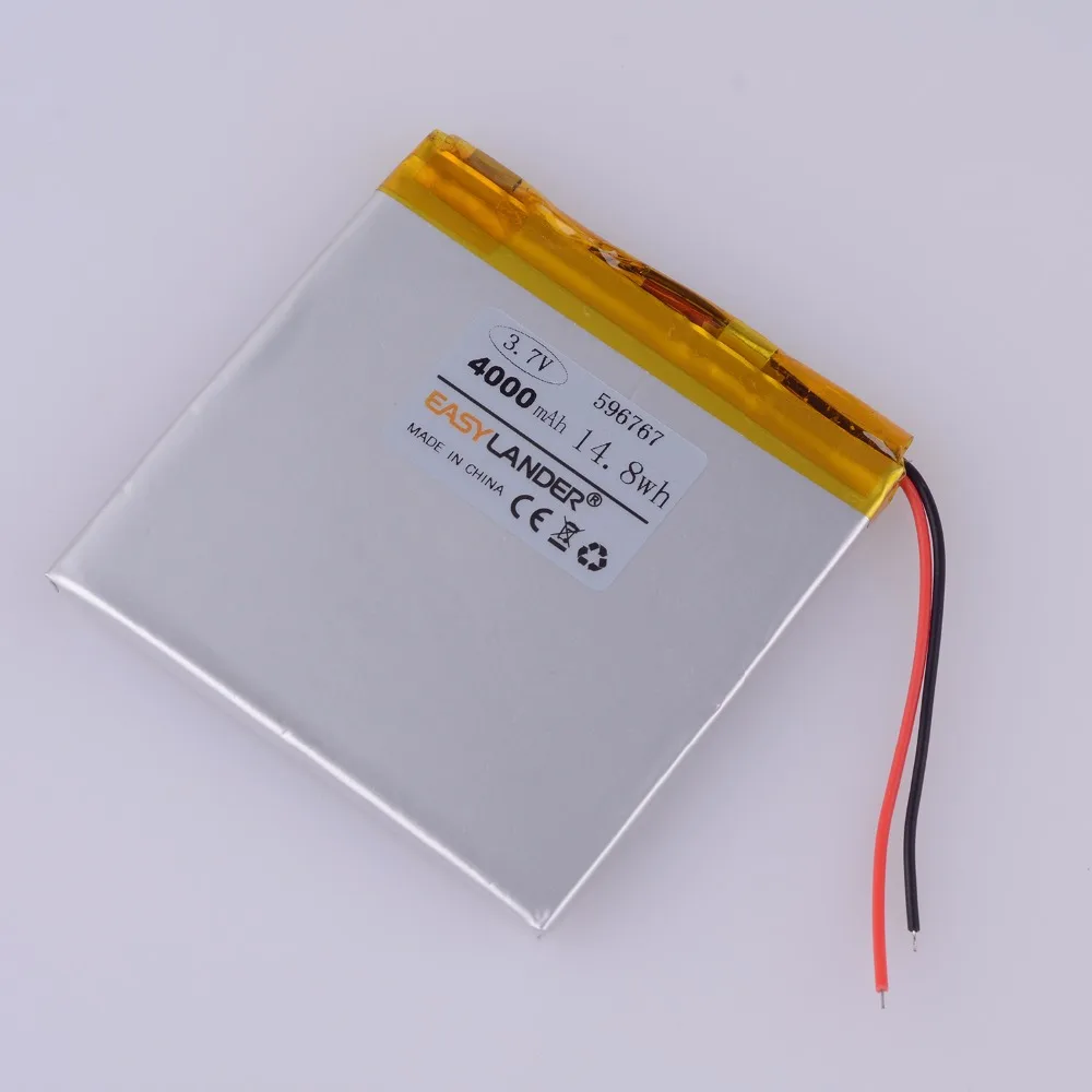 606767   Bateria recarregável de íon-lítio de polímero de lítio 3.7v 4000mah para tablet pc iaq e-book dvd segurança eletrônica de consumo 596767