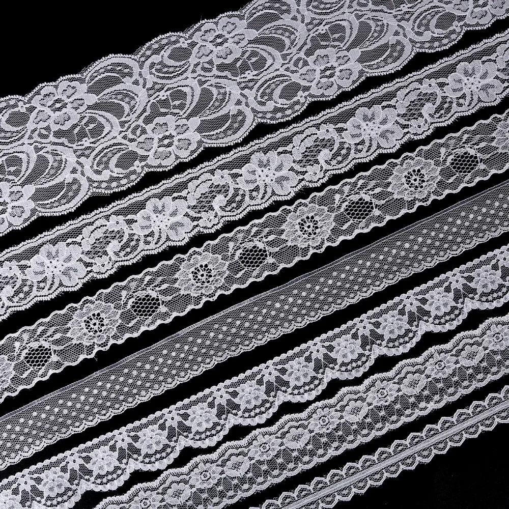 10 yard Lace Ribbon Lace fabric Lace trimmings Embroidered Craft decoration Wedding Lace ribbon gift wrapping Black and white