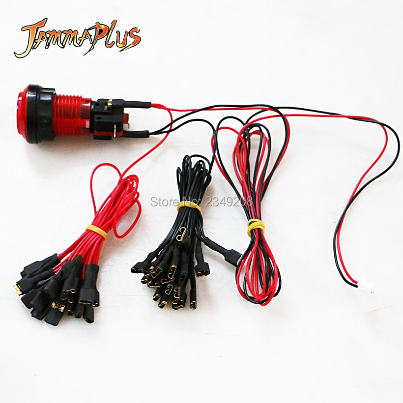 Arcade illuminate push button cable 5V/ 12v led lamp cable 6.3mm terminal and 2Pin  wire harness