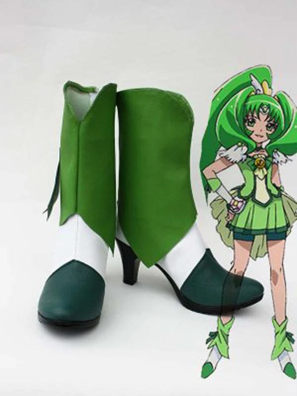 Smile Pretty Cure Midorikawa Nao Cure March Cosplay Boots Shoes Anime Party Cosplay Boots Custom Made for Adult Women Shoes