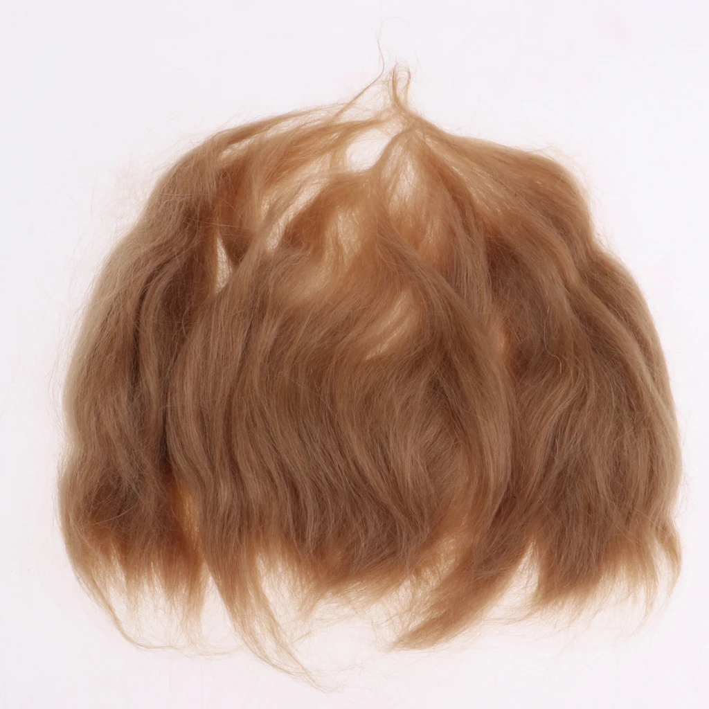 Pure Mohair Hair Golden Wig For Reborn Doll Baby Doll Supplies DIY Making Hair For Girls Doll