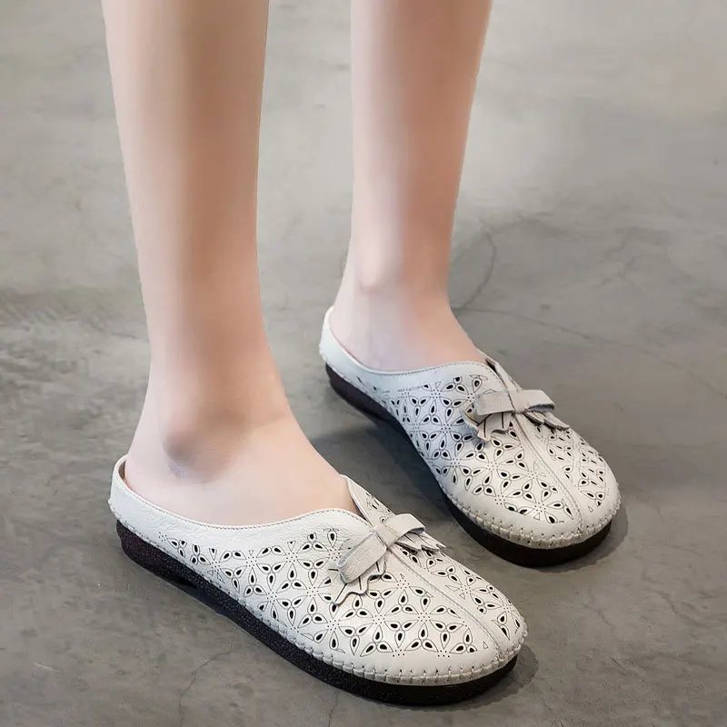 New Women's Shoes Real Leather Moccasins Mother Loafers Soft Leisure Flats Female Ladies Driving Ballet Casual Footwear