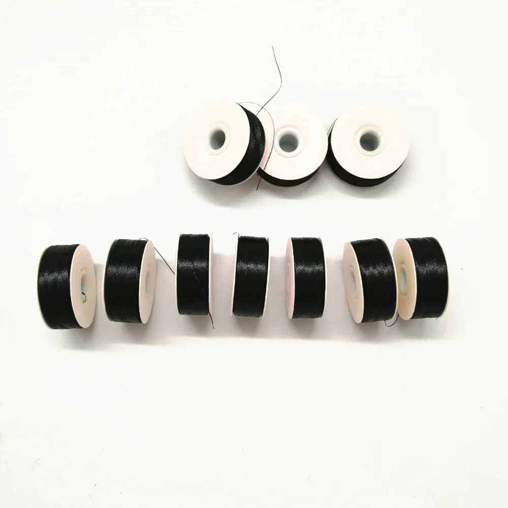 High Quality Paper Side Type M 75D/2 144PCS/BOX Black Color bobbin thread for Embroidery Machine Pre-wound Bobbin Thread
