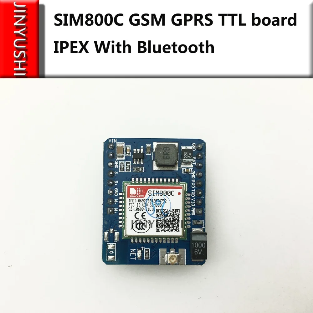 

JINYUSHI FOR SIM800C GSM GPRS 2G TTL Development Board IPEX With Bluetooth DTU quad-band module Free Ship