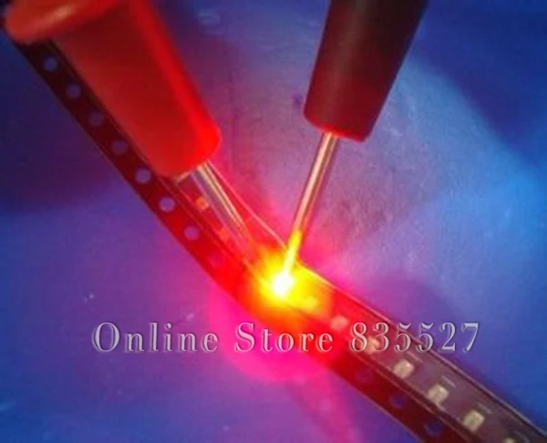 4000pcs/lot SMD LED 0603 1608 red super bright light golden horn gold line dedicated to high-end products light-emitting diode