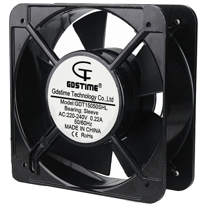 

Gdstime 150*150*50mm Industrial Cooling Fan AC 220V 240V 150mm 15cm 15050