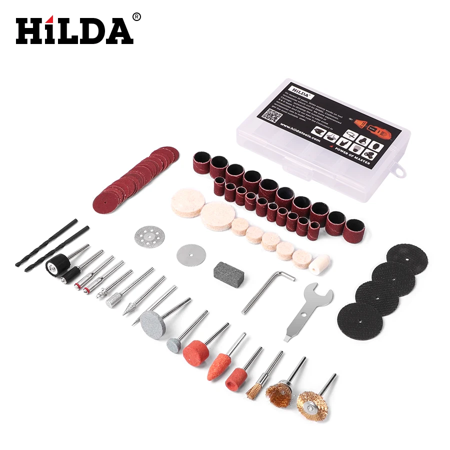 HILDA 92Pcs Dremel Accessories for Dremel Rotary Tool Accessory Set Fits for Dremel Drill Carving Grinding Polishing Accessories