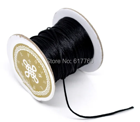 Free Shipping! Black Jewelry Beading Nylon Cord 80Yards(73M)/1.5mm, sold per lot of 1 roll(80Yards) (E10427)