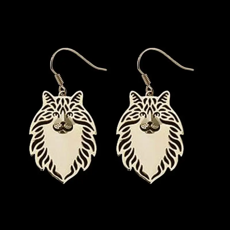 Pendientes con forma de gato para mujer, aretes con forma de gato del Bosque de Noruega, de aleación, a la moda