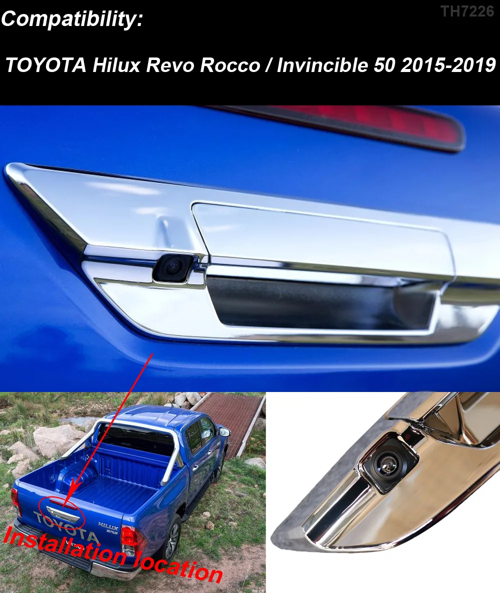 waterproof HD CCD Car trunk handle parking backup rear view Camera for TOYOTA Hilux Revo Rocco/ Invincible 50 2015-2019