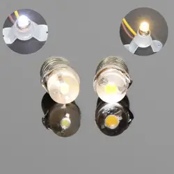 10 Units Warm White / White LED Screw Bulb & Stand 4.3mm E5 E5.5 LEDs 12V-14V E501T