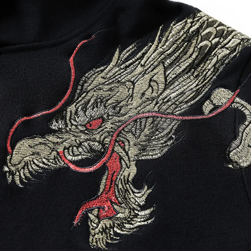 Supzoom Top Fashion Loose  Autumn And Winter New Arrival Dragon Embroidery Chinese Style Popular Casual Animal Cotton Hoodies